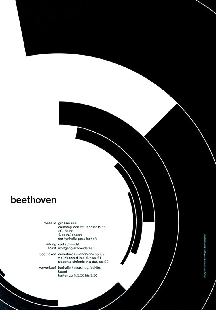 JOSEPH MÜLLER-BROCKMANN, CC BY-SA 4.0 <https://creativecommons.org/licenses/by-sa/4.0>, via Wikimedia Commons Josef Müller-Brockmann. beethoven poster(1955)